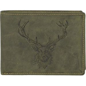 Greenburry - Vintage Animal wallet - royal stag - men - olive