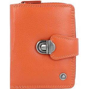 Greenburry Sponsachtig portefeuille leer 9 cm orange