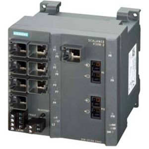 Siemens - SCALANCE X308-2 - Managed Plus IE Switch - 2x 1000 Mbit/s MM SC - 7x 10/100 Mbit/s RJ45