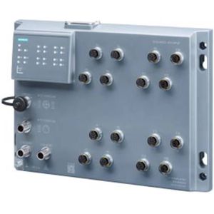 Siemens - SCALANCE XP216EEC - Netwerkschakelaar - IP65 - 12x 10/100 Mbit/s M12 - 4x 10/100/1000 Mbit/s M12