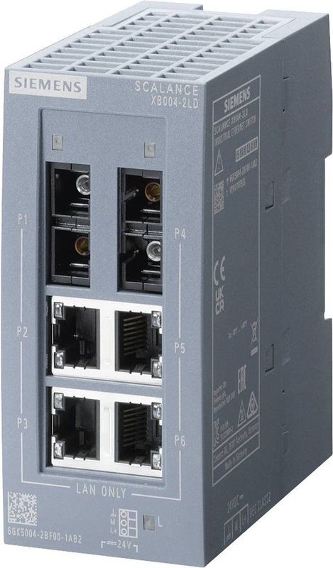 Siemens - SCALANCE XB004-2LD - Netwerkschakelaar - 4xRJ45 - 2xSinglemode SC