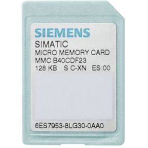 Siemens SIMATIC S7 Micro Geheugenkaart voorS7-300/C7/ET 200 3 3V Nflash 512 KByt (MMC, 0 GB), Geheugenkaart, Turkoois
