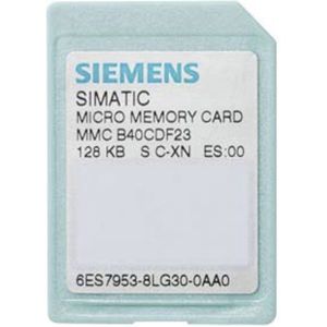 Siemens 6ES7953-8LG31-0AA0 - 0,000128 GB - MMCmicro - krasbestendig - groen (MMC), Geheugenkaart, Groen