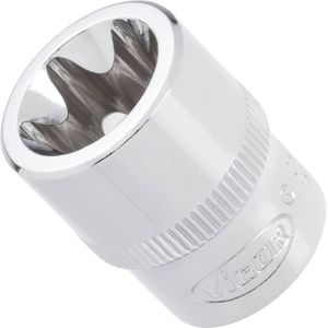 Vigor binnenvierkant aandrijving en steeksleutelinzet voor buiten TORX-profiel, 10 mm (3/8 inch), 28 mm, 1 stuk E 7