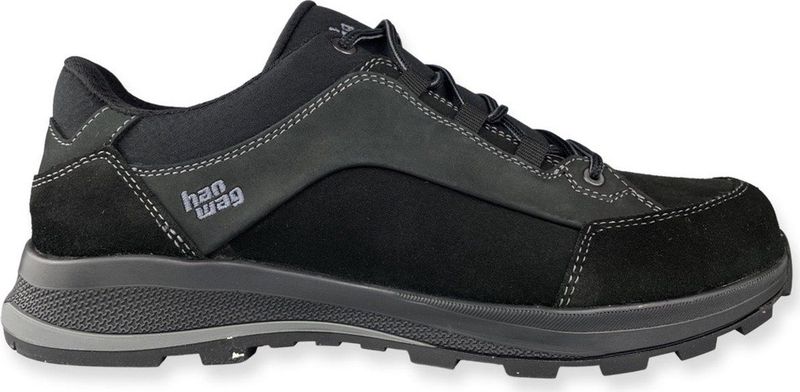 Hanwag - Banks Low Bunion LL - Wandelschoen - Zwart - Nubuck en Suède Leer