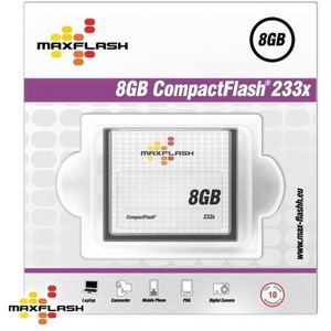 Memorysolution MAXFLASH Flash-geheugenkaart (8 GB, CF), Geheugenkaart, Zwart