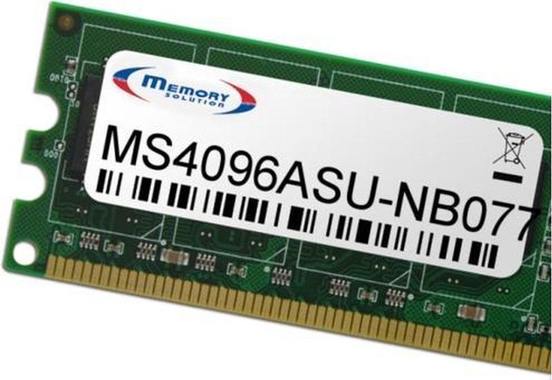 Memorysolution - DDR3 - RAM - Groen - Modelspecifiek voor ASUS K75VJ
