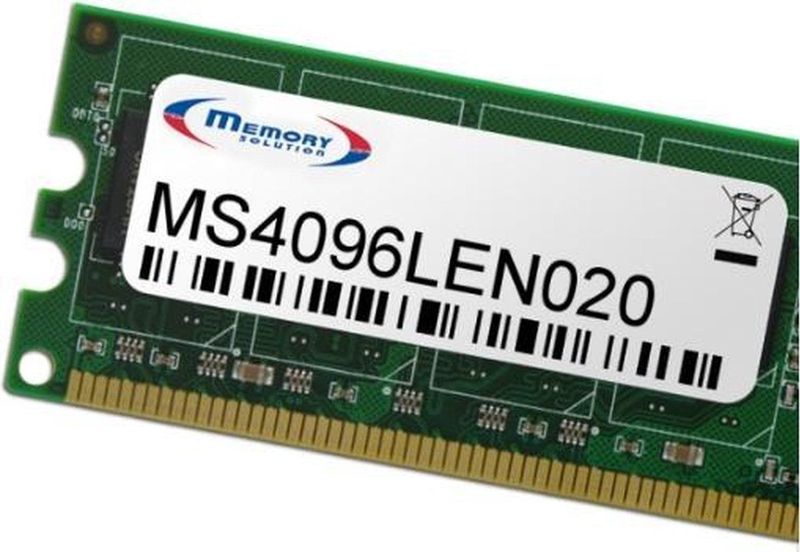 Memorysolution - MS4096LEN020 - Geheugenmodule - 4GB - RAM Modelspecifiek