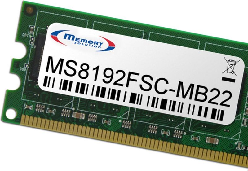 Memorysolution Memory Solution MS8192FSC-MB22 geheugenmodule 8 GB (MS8192FSC-MB22) merk