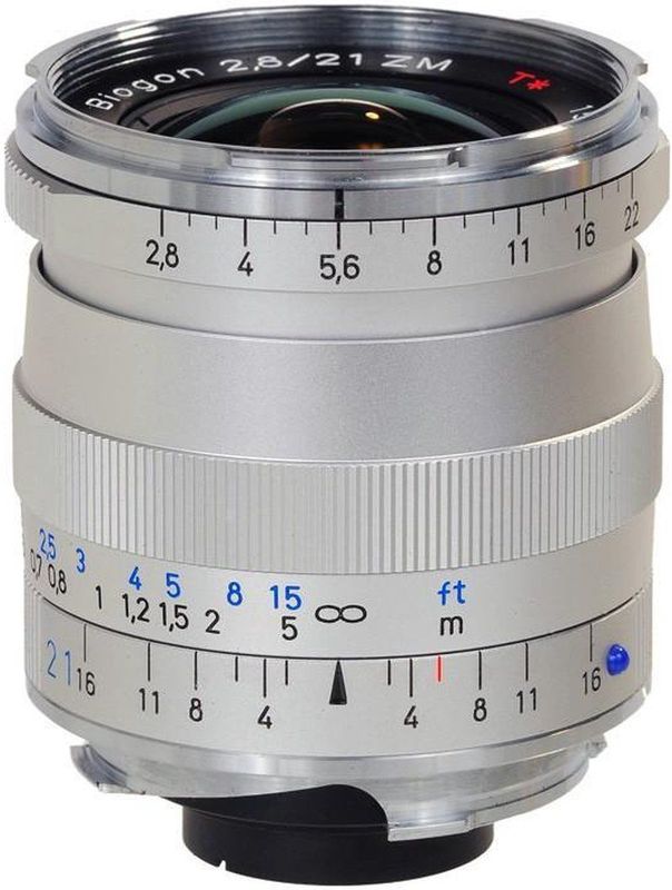Carl Zeiss - Biogon T* 21mm f/2.8 - ZM - Zilver - Camera Lens