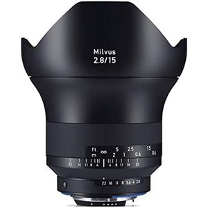 Carl Zeiss Milvus 2,8/15 mm ZF.2 SLR Super-Wide Lens zwart - cameralens en filter (SLR, 14/12, Super-Wide lens, 0,25 m, Nikon F, 1,5 cm)