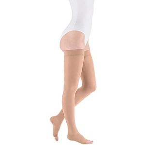 medi Mediven Plus Compressiekousen Unisex | Medische Compressiekousen CCL2 voor dames en heren | Caramel | Maat VI | open kant | kort | noppen-kleefband