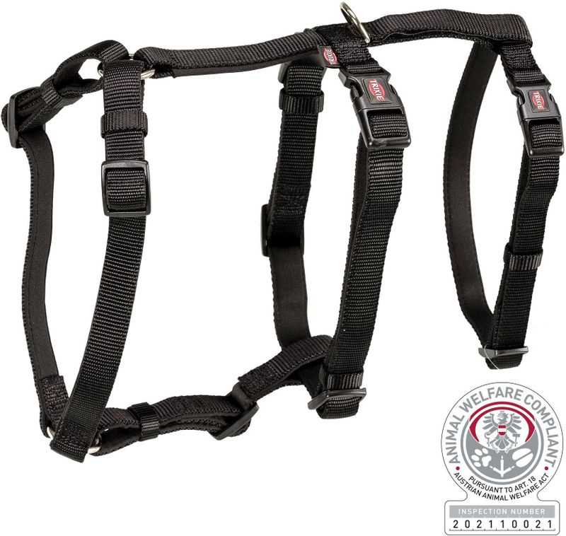 Trixie Sicherheitsgeschirr Stay Schwarz - Größe L–XL: 75–100 cm Brustumfang, 25 mm breit