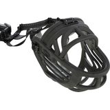 Trixie Muilkorf - Muzzle Flex Silicone - Zwart - Maat L - Snuit Omtrek 31 cm