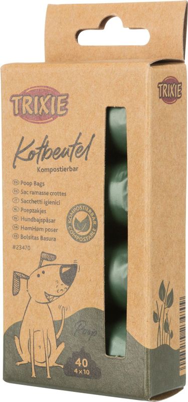 TRIXIE Hundekotbeutel grün, 4 Rollen á 10 Stück
