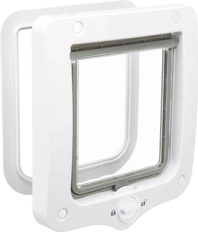 Trixie 2-Way Flap Door Cat and Small Dog White 20x22cm