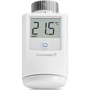 Homematic IP Smart Home 140280A1 Digitale radiatorthermostaat met bediening via Alexa en Google Assistant app, eenvoudige installatie, energiebesparend