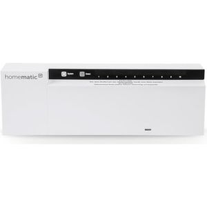 Homematic IP Smart Home 143238A0 Vloerverwarmingscontroller, 10-voudig, 24 V, digitale bediening, vloerverwarming met of zonder app, energiebesparing