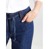 OUI - Bandplooi Jeans - Donkerblauw - Wide Leg - Mid Waist - Lang