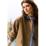 Oui - Overhemdblouse - Regular Fit - Katoenmix - Verlengde Achterkant