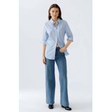 Oui - Overhemdblouse - Regular Fit - Katoenmix - Verlengde Achterkant