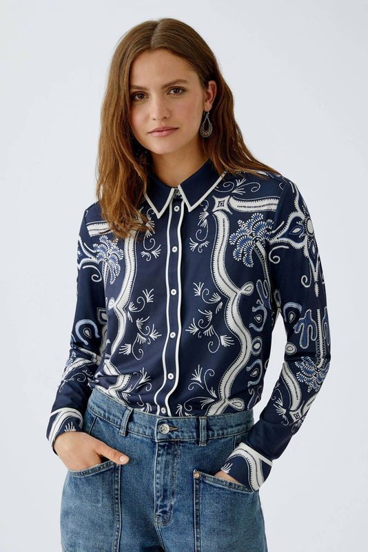 OUI - Blouse - Donkerblauw