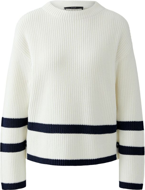 OUI Trui 'VINIAH'  navy / wit