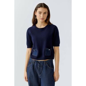 OUI - Pullover - Donkerblauw - Wol