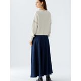 OUI - Grof Gebreide Trui - Ecru