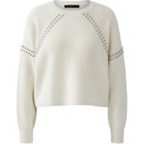OUI - Grof Gebreide Trui - Ecru