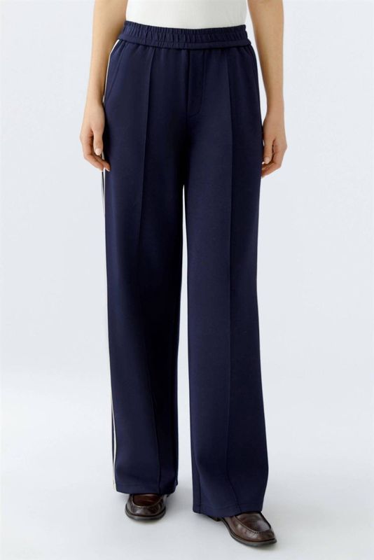 Oui - Wide Trousers - Broek - Blauw