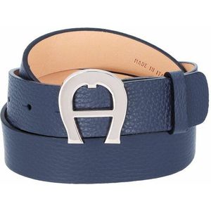 Aigner, Accessoires, Dames, Blauw, 80 CM, Elegante riem met zilveren gesp