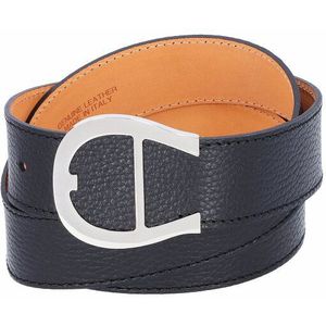 AIGNER Logo riem leer black 95 cm