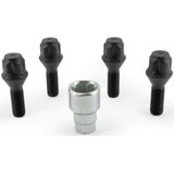 Wielschroef - Zwart - M12x1,5 - Aantal 4