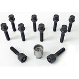 Wielbevestiging - Wielschroef - Zwart - M12x1,5 - 10 Stuks