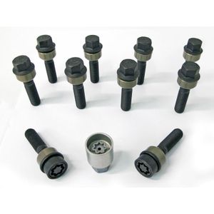H&R Wielboutenset Bolkonisch Beweegbare Ring R14 M14x1.50 - Lengte 52mm - 10 Stuks