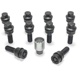 H&R Wielboutenset Bolkonisch R14 M14x1.50 - Lengte 35mm - Zwart - 10 Stuks  - Incl.