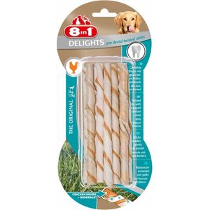8in1 Pro Dental - Twisted Sticks - Kip - Dubbelpak 2x10 Stuks - Dierensnacks