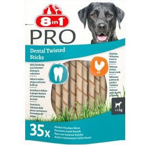 8in1 8in1 Delights Pro Dental Twisted Sticks 35st