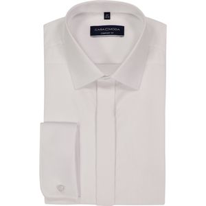 Casa Moda - Gala - Overhemd - Wit - Lange Mouw - 100% Katoen - Kent Kraag - Poplin