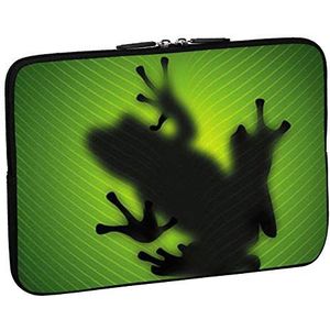 PEDEA Design beschermhoes notebook tas 10,1 inch / 13,3 inch / 15,6 inch / 17,3 inch 10,1 inch Green Frog