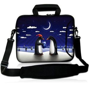 Pedea Design beschermhoes notebooktas 17,3 inch (43,9 cm) met schouderriem penguins