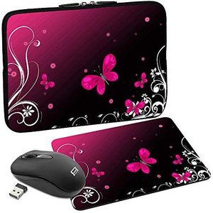Pedea Design Tablet PC hoes 15,6 inch + Maus und Mauspad butterfly