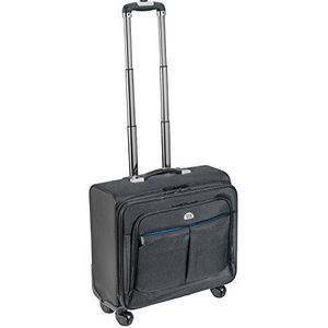 PEDEA Professionele trolley ""Premium Plus"" koffer met wieltjes voor laptops tot 17,3 inch (43,9 cm) met vak voor reisbenodigdheden, zwart