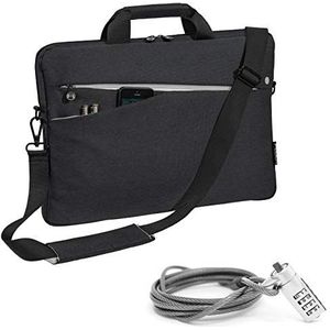 PEDEA Laptoptas ""Fashion"" voor laptops tot 43,9 cm (17,3 inch), schoudertas met hangslot, zwart