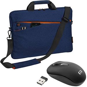 PEDEA laptoptas ""Fashion"" notebooktas 15,6 inch mit Maus blauw