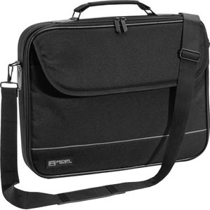 PEDEA - Laptoptas *Fair* Laptoptas voor maximaal 14,1 inch - Schoudertas voor laptop met schouderriem - Laptophoes zwart - Tas voor dames en heren, zwart.