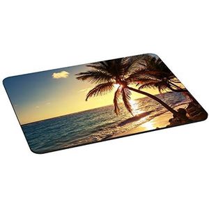 PEDEA Gaming en Office muismat - 350 x 260 mm - met genaaide randen en antislip onderkant, Beach