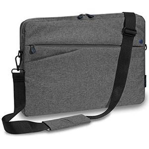 PEDEA - Laptoptas *Fashion* Laptoptas tot 13,3 inch - Schoudertas voor laptop met schouderriem - Laptophoes grijs/blauw - Tas voor dames en heren