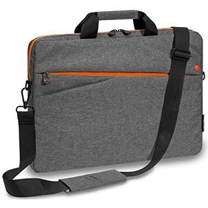 PEDEA Schoudertas voor laptops tot 17,3 inch grijs/oranje